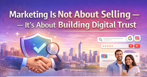 digital marketer freelancer in kochi, Marketing trust concept banner